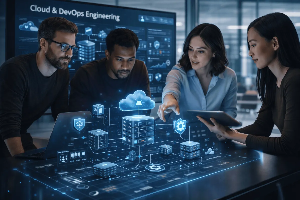 Leveraging platforms such as AWS, Google Cloud, and Microsoft Azure, we build scalable, automated, and resilient environments that accelerate deployment cycles, enhance reliability, and support continuous innovation.